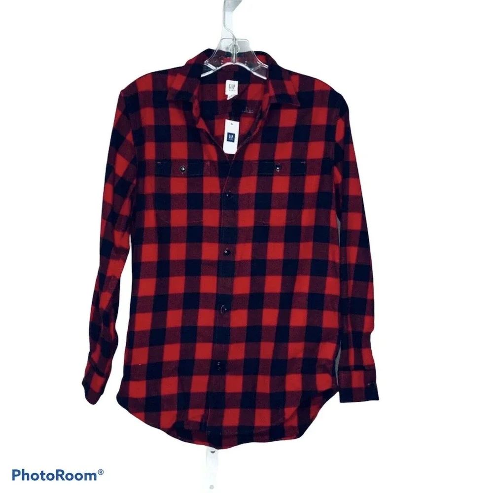 Gap Kids Boy's Flannel‎ Collared Shirt Size XXL NWT